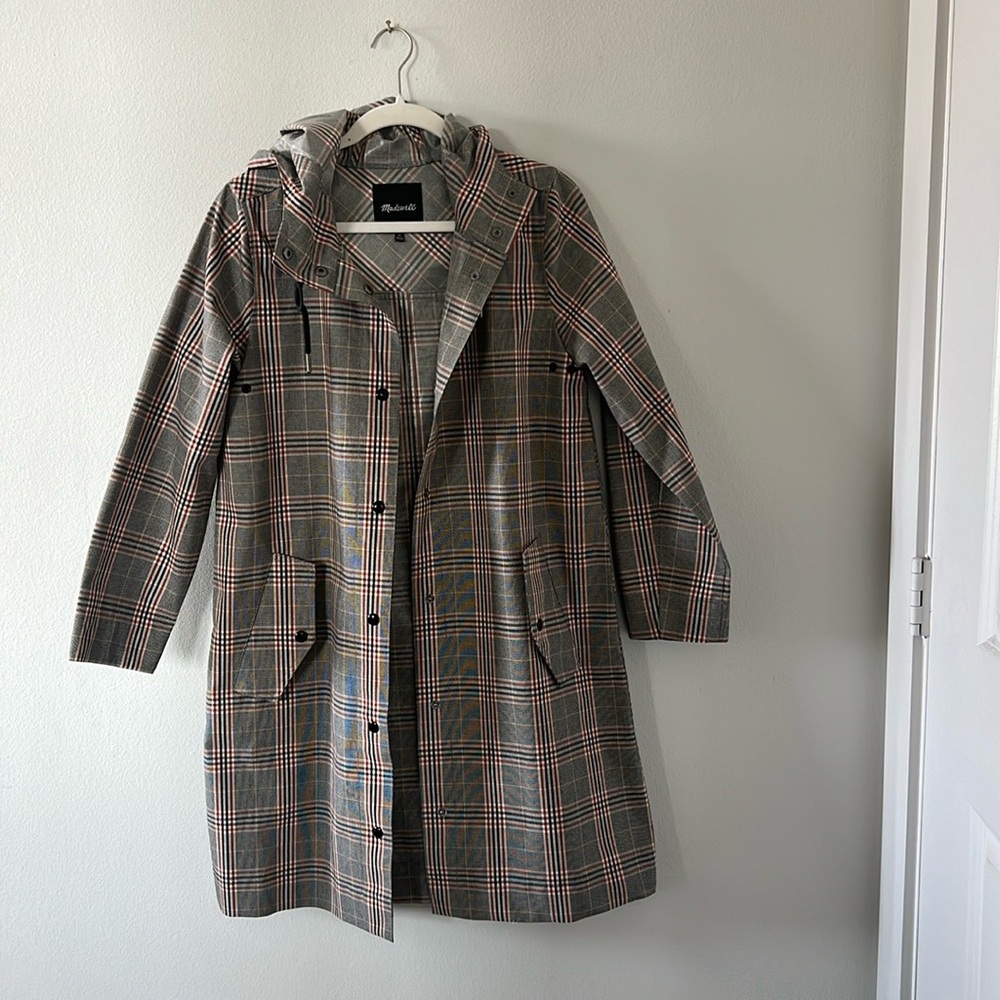 Madewell Plaid Brookwood Raincoat
EUC, XS